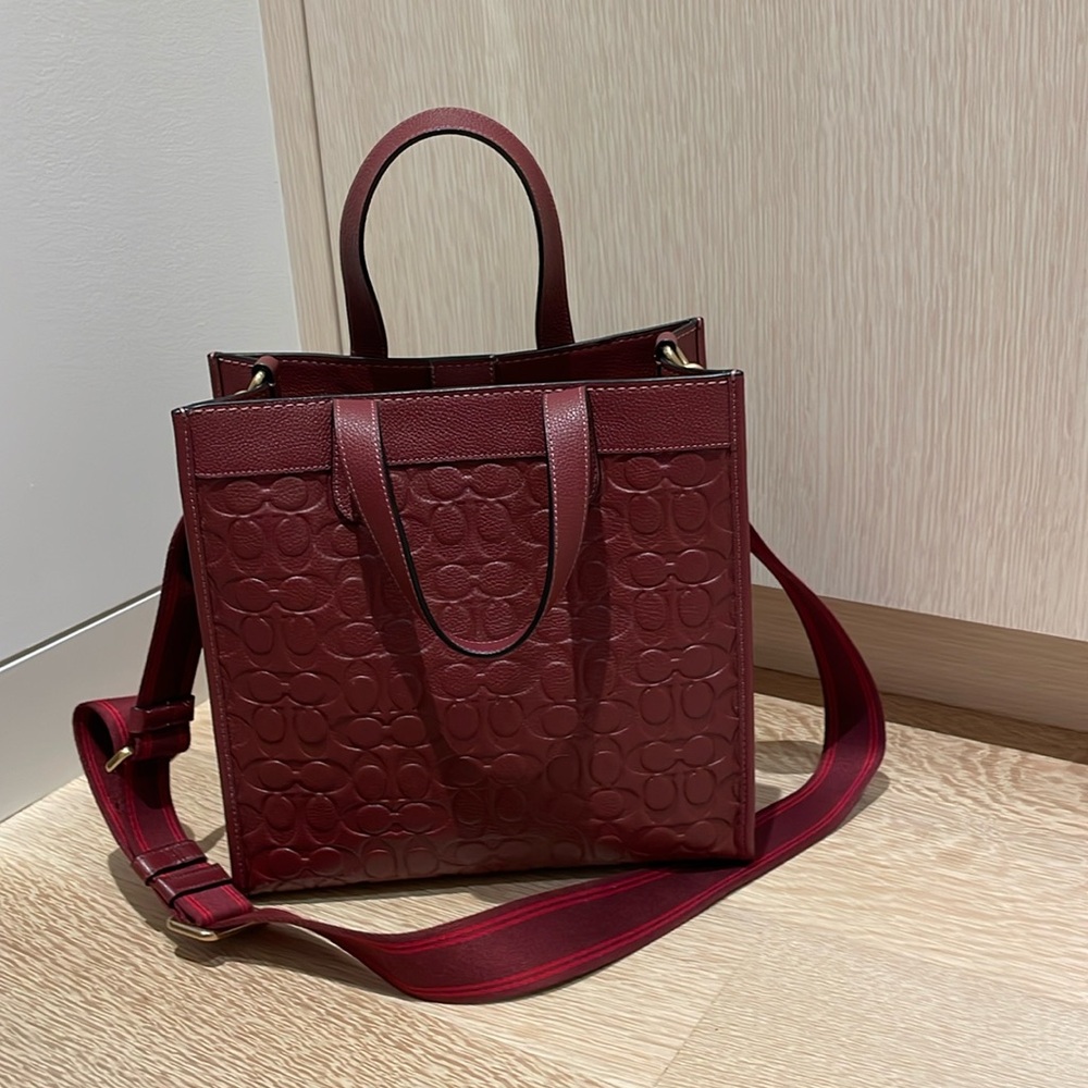 Coach Oxblood Tote Used Only 2x!